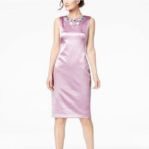 Purple Pink Metallic Floral Dress SOLD